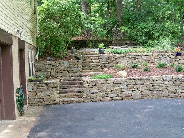 Image of a Tiered Retaining Wall Design - Grandview Landscape